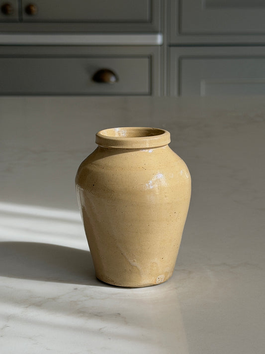 Beige Stoneware Pot