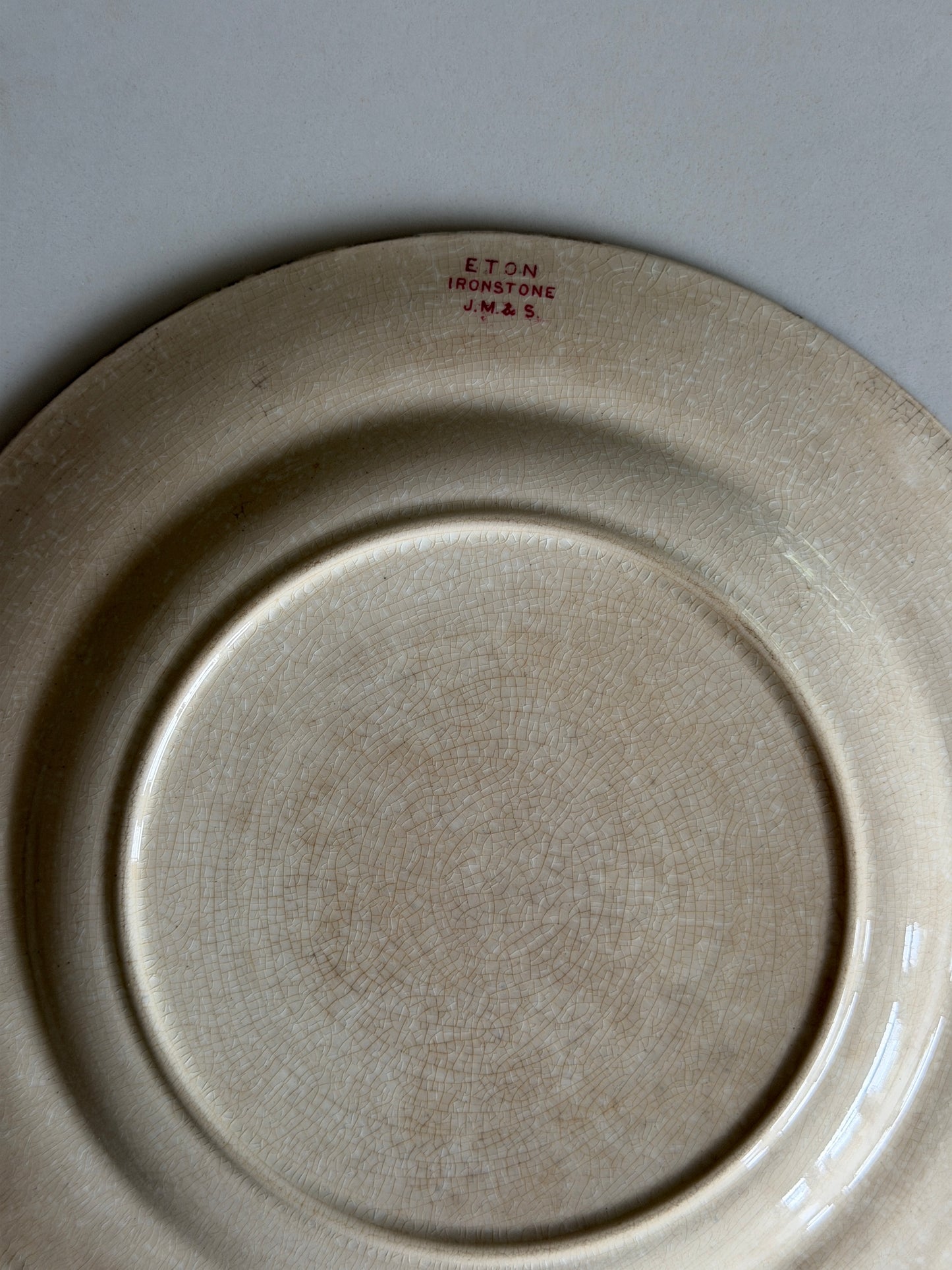 English Dusky Pink Floral Plate