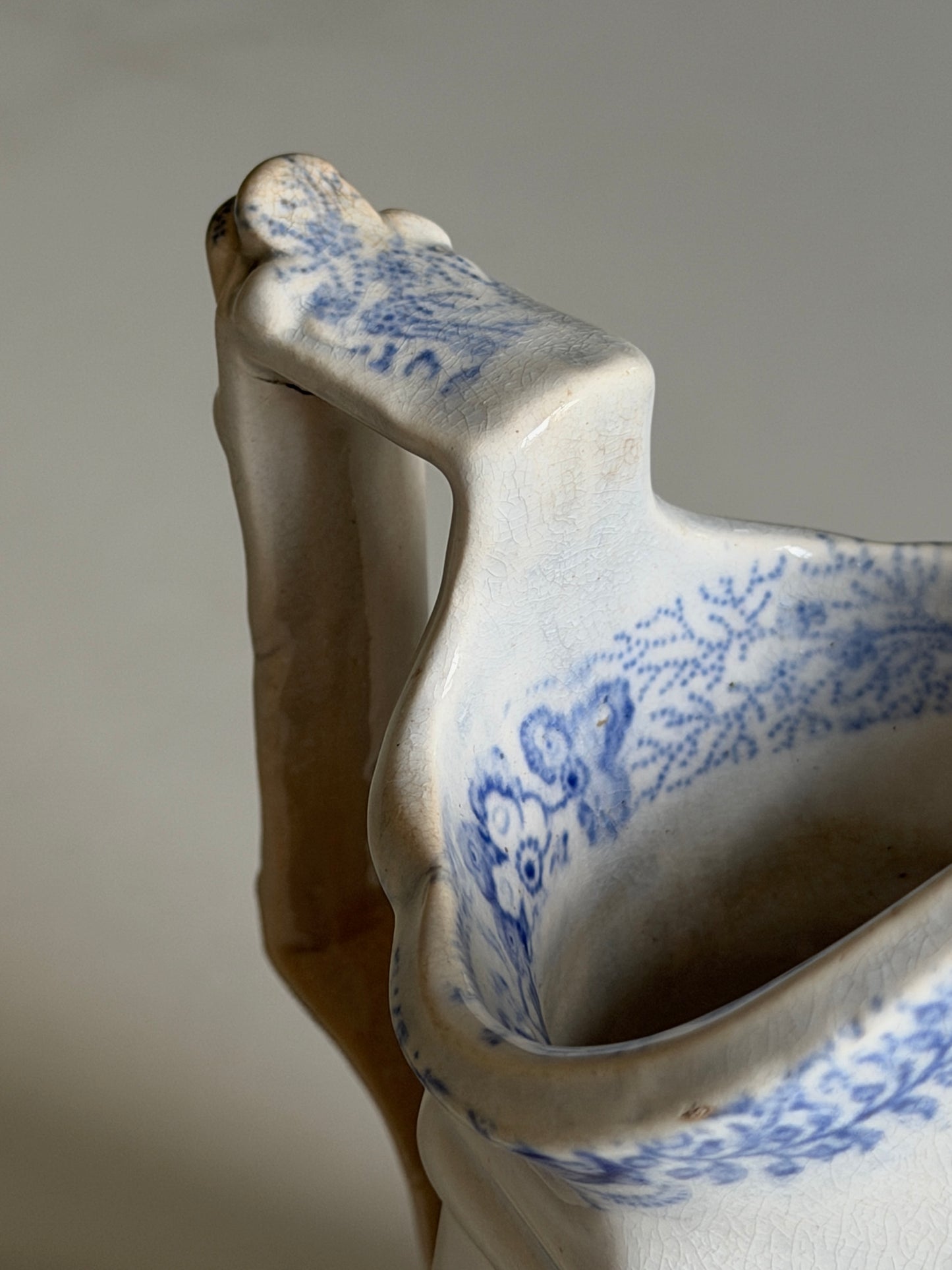 Victorian Blue & White Jug