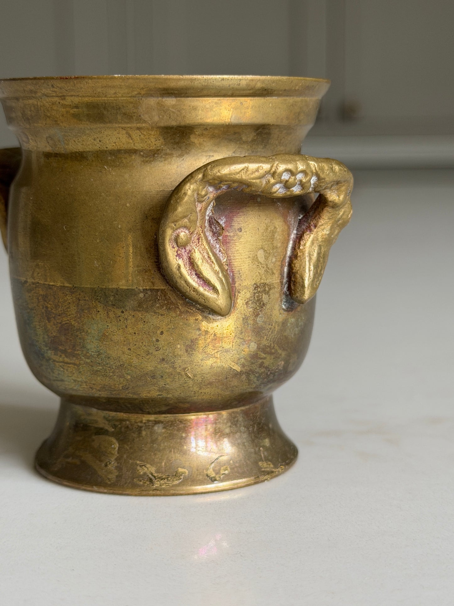 Small Brass Handled Pot
