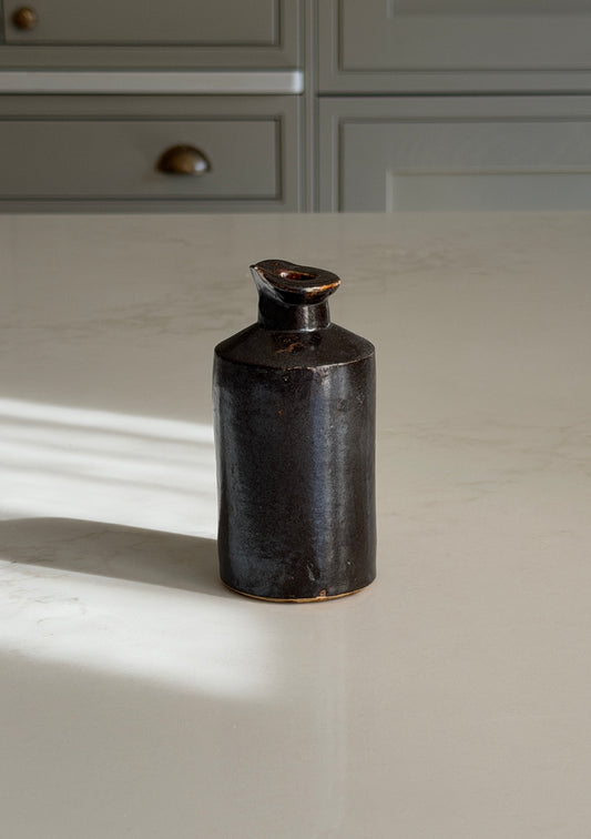 Black Stoneware Inkpot