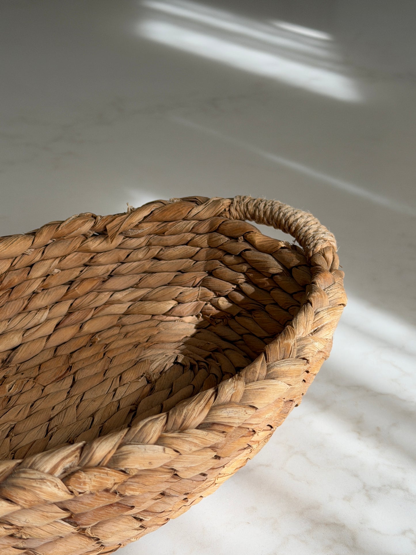 Oval French Wicker Handled Basket