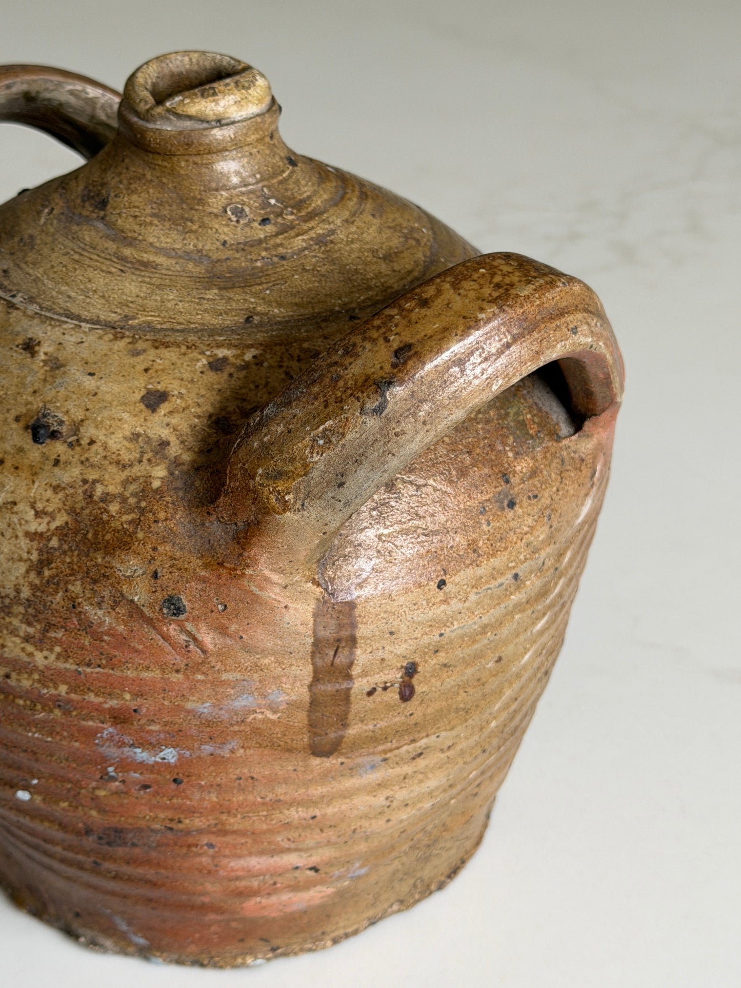 Small Khaki - Chesnut Brown French Oil Jug