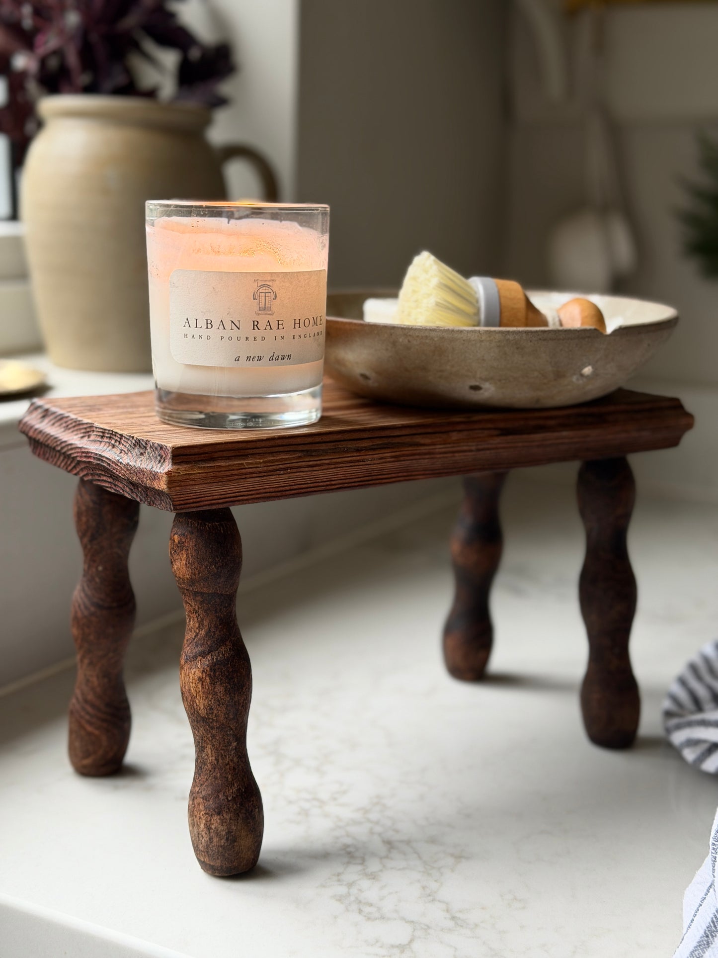 Mini French Rectangular Bobbin Milking Stool