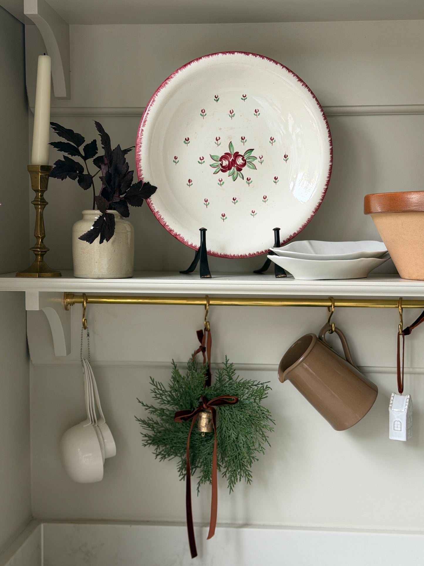 Shallow French Bowl with Delicate Floral Detail