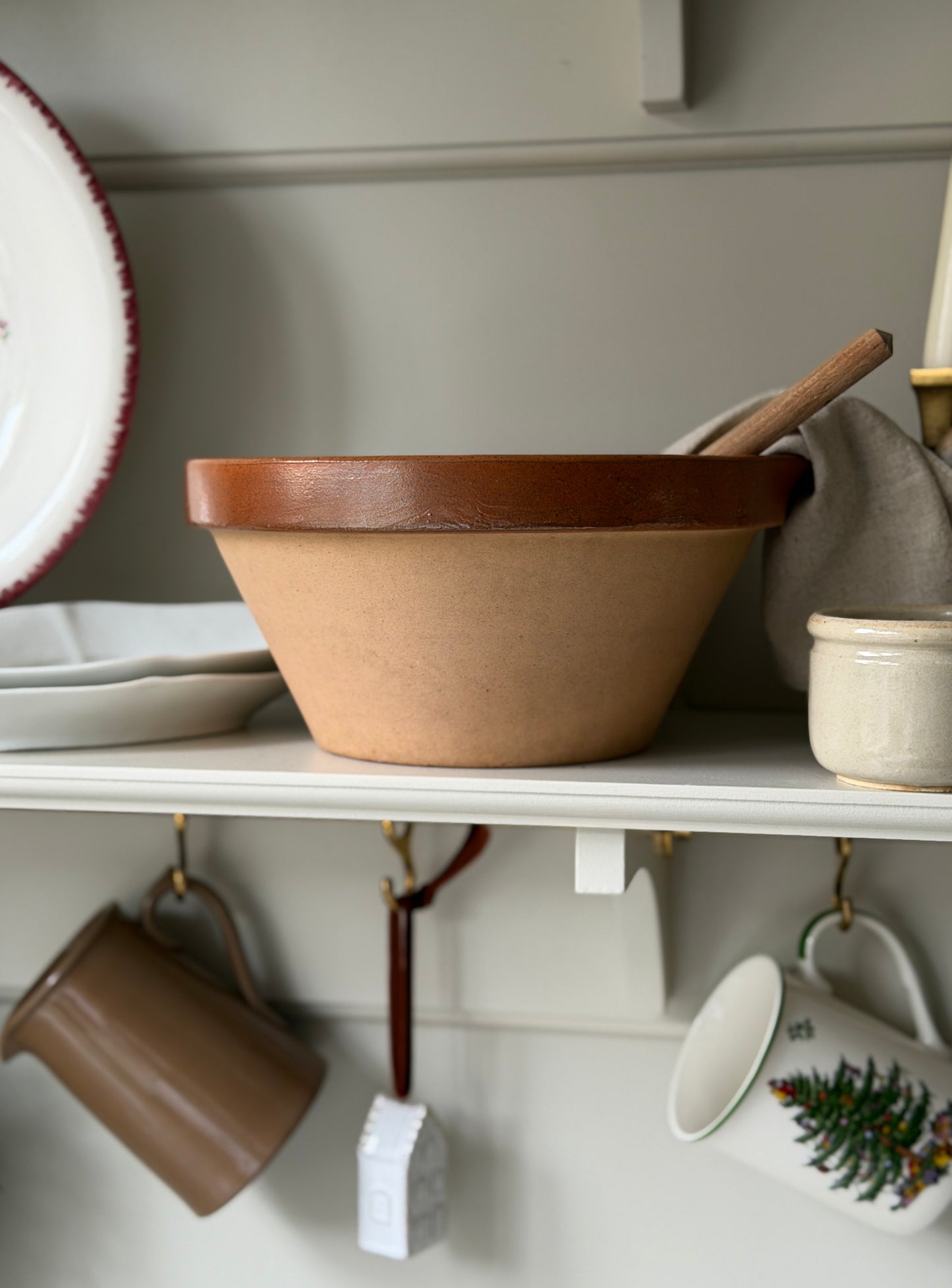 Medium Brown French Baking Bowl