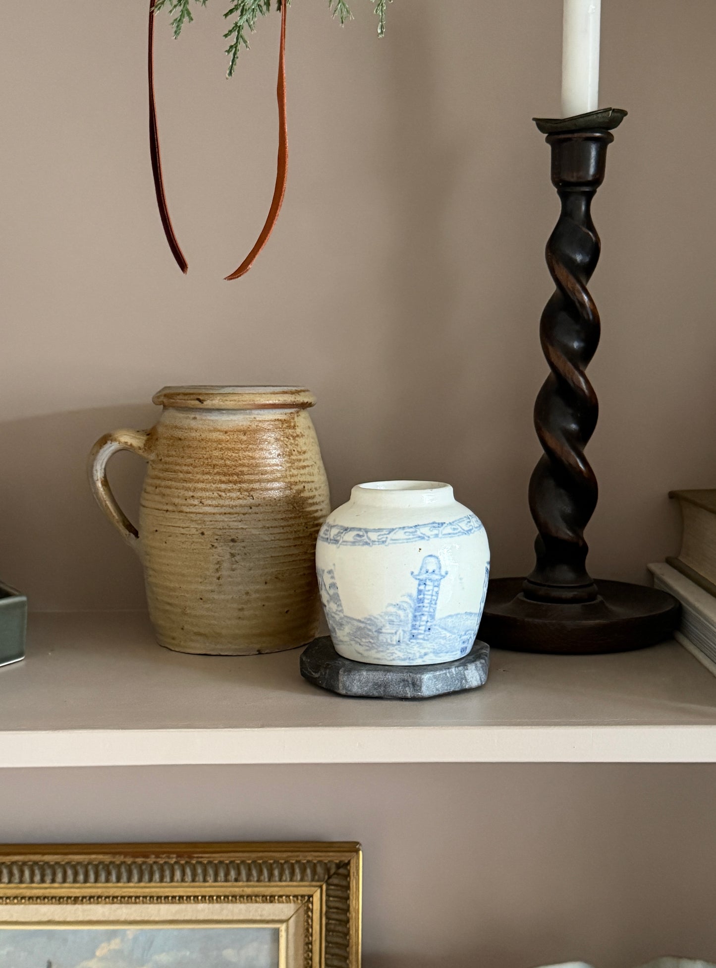 Chinese Painted Ginger Jar - Blue & White