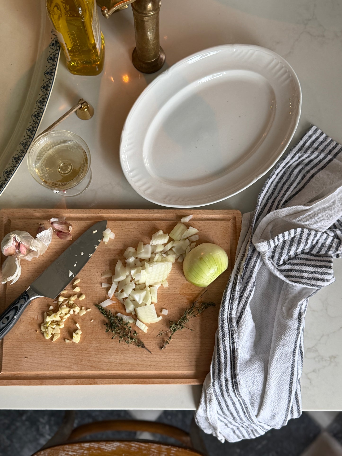 White French Oval Platter – K&G Lunéville