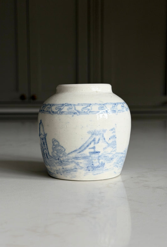 Chinese Painted Ginger Jar - Blue & White