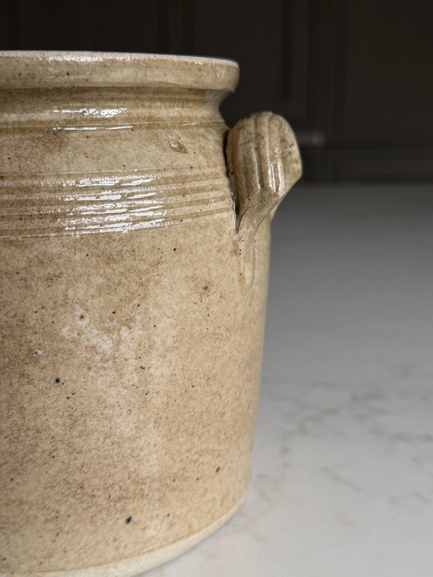 Mottled Caramel French Confit Pot