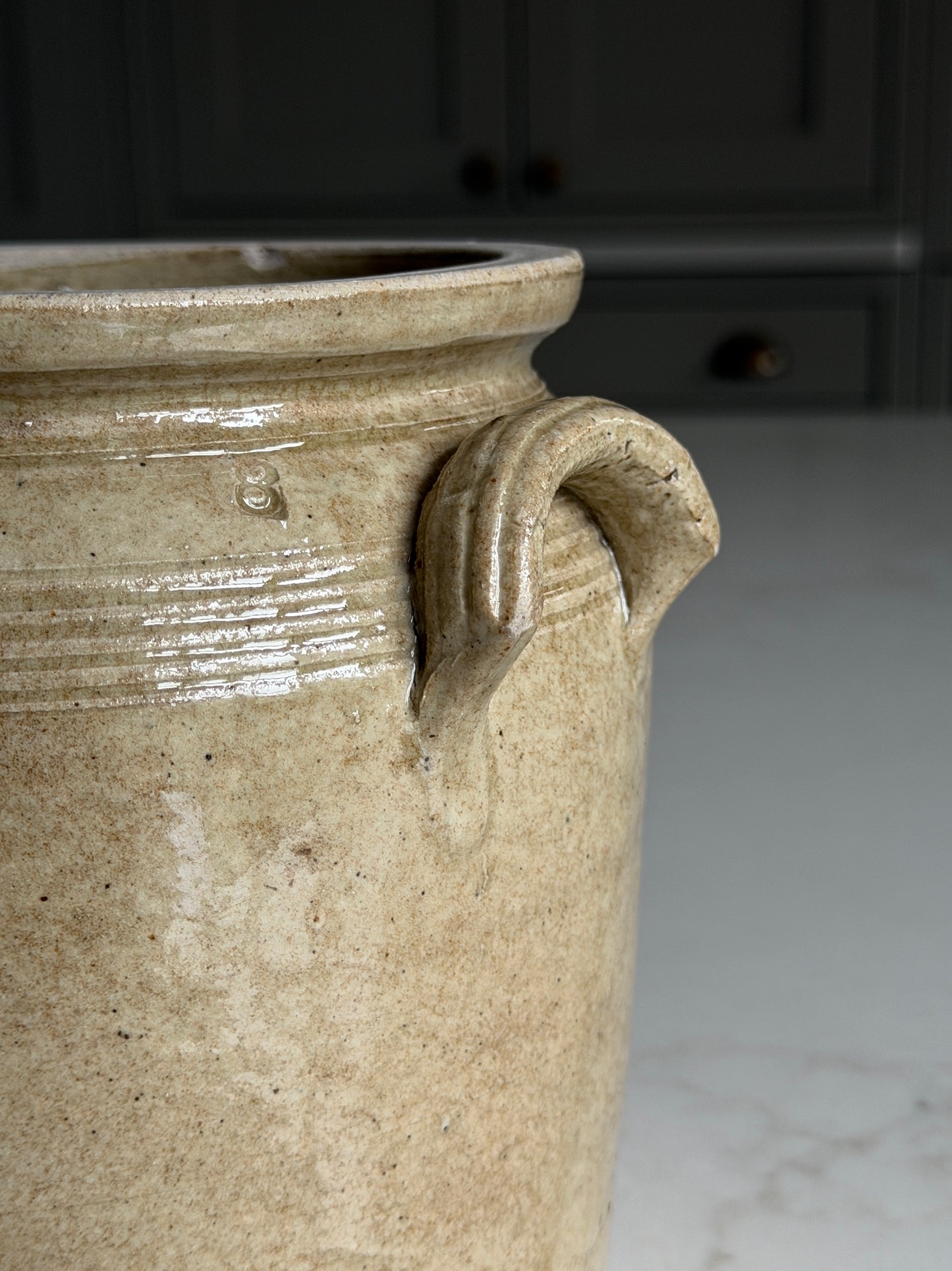 Mottled Caramel French Confit Pot