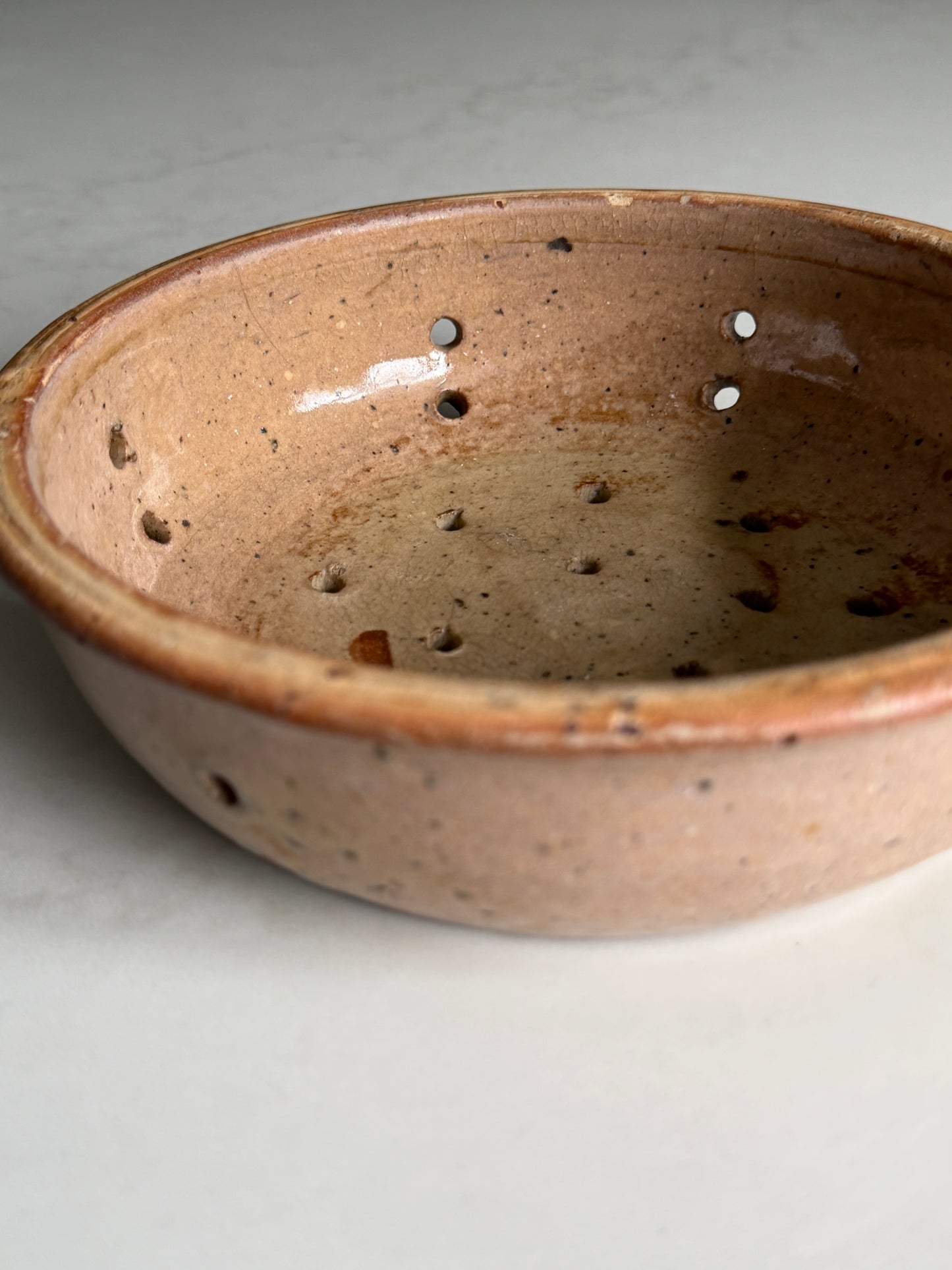 Large Pink-Terracotta Cheesestrainer