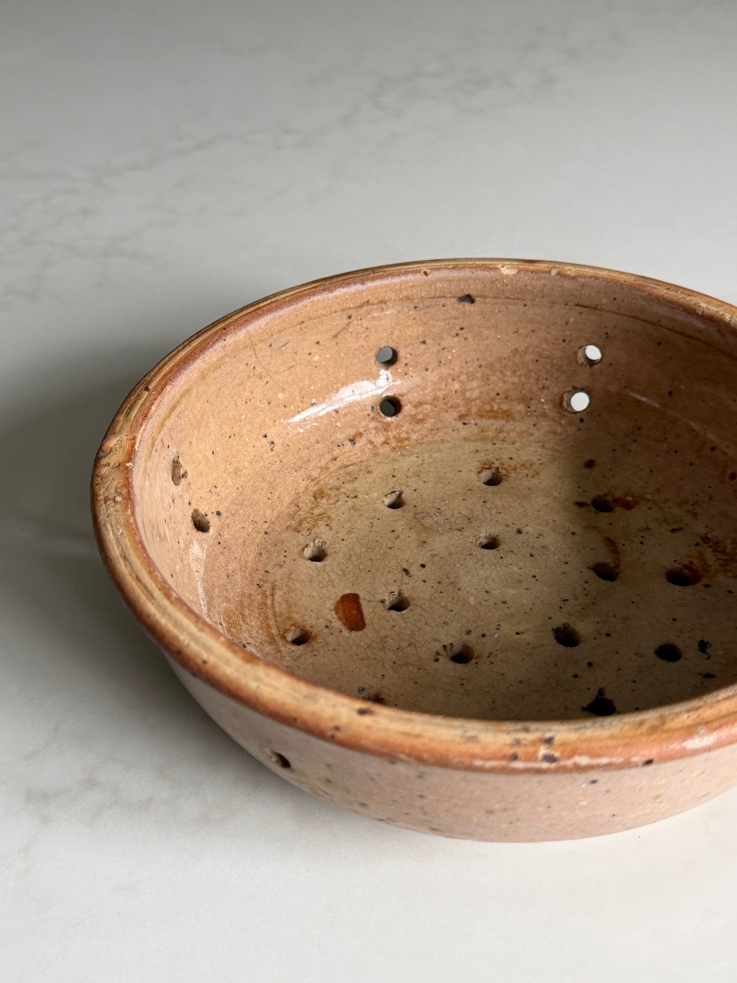 Large Pink-Terracotta Cheesestrainer