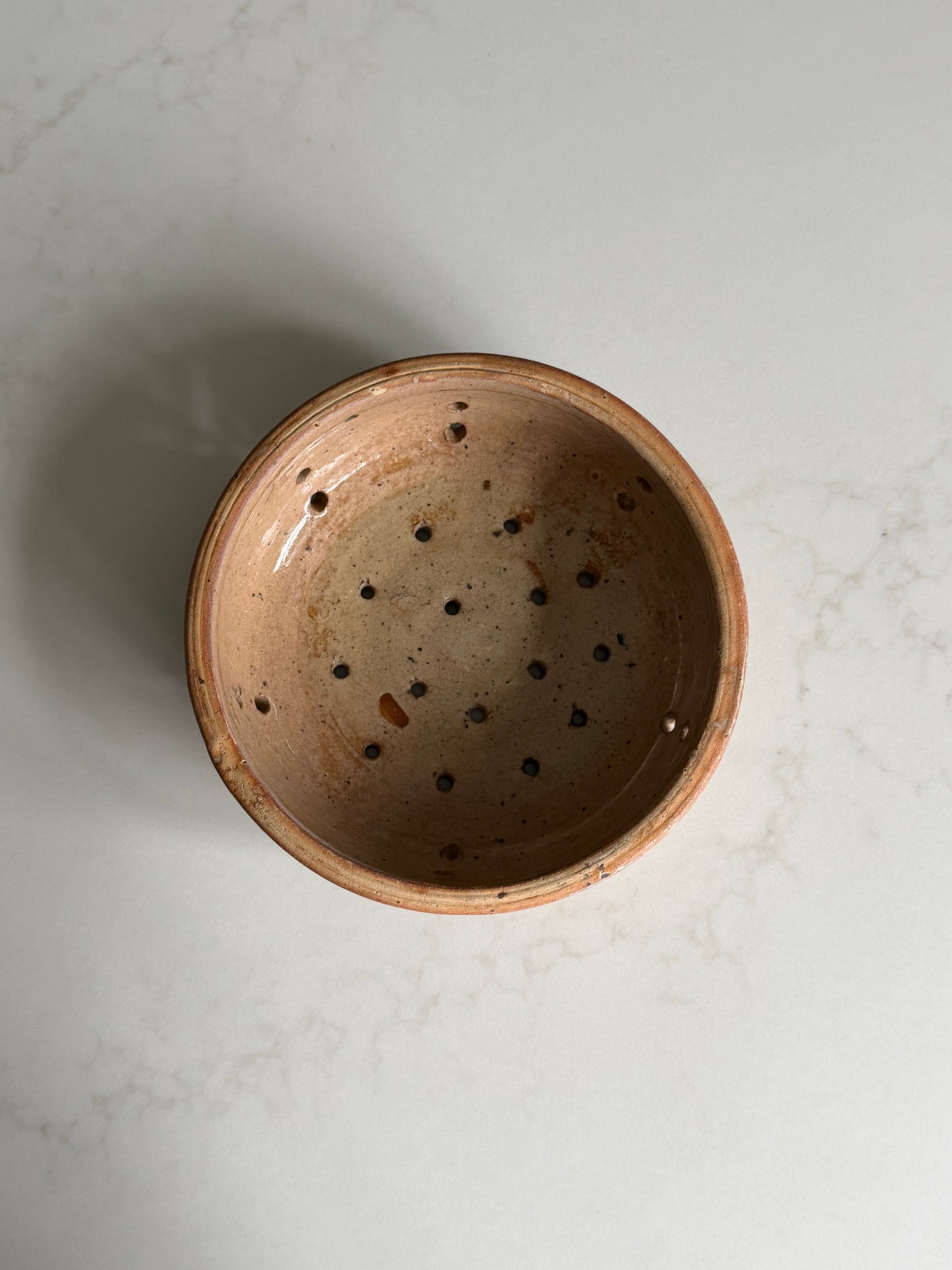 Large Pink-Terracotta Cheesestrainer