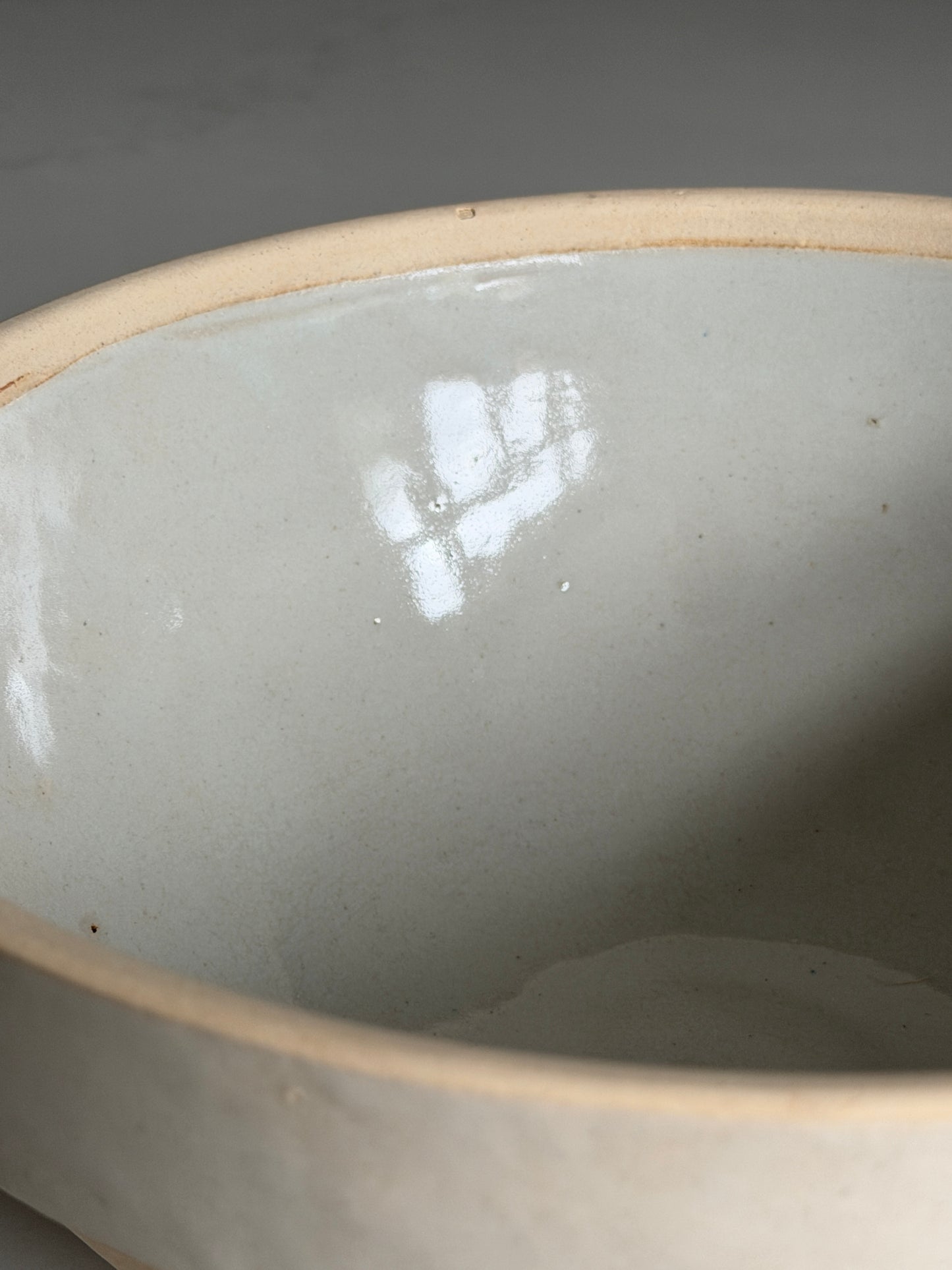 Large Off-White French Baking Bowl