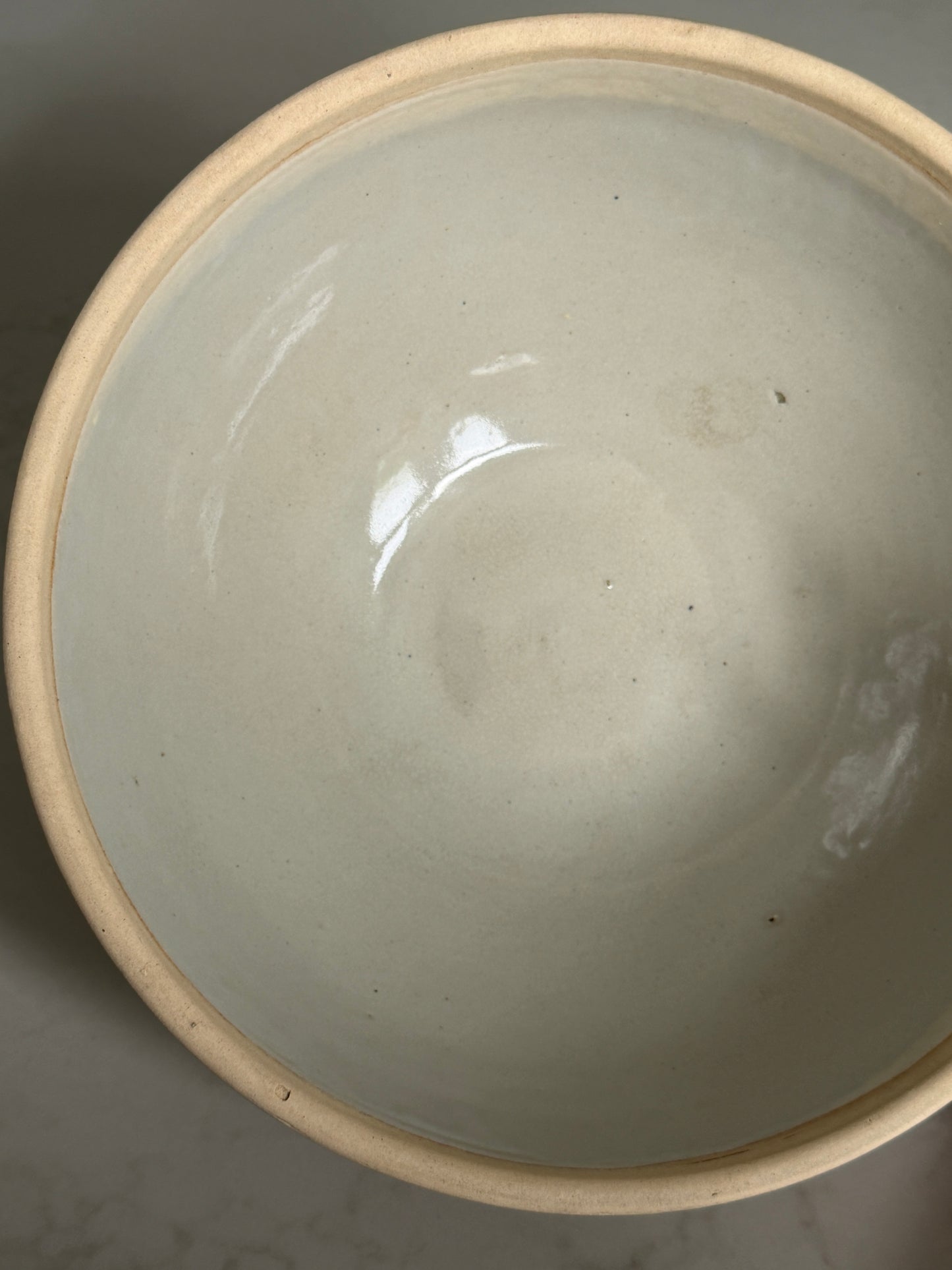 Large Off-White French Baking Bowl
