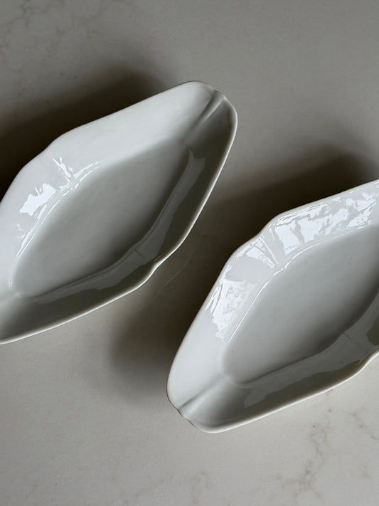 Mini White Oval Platters