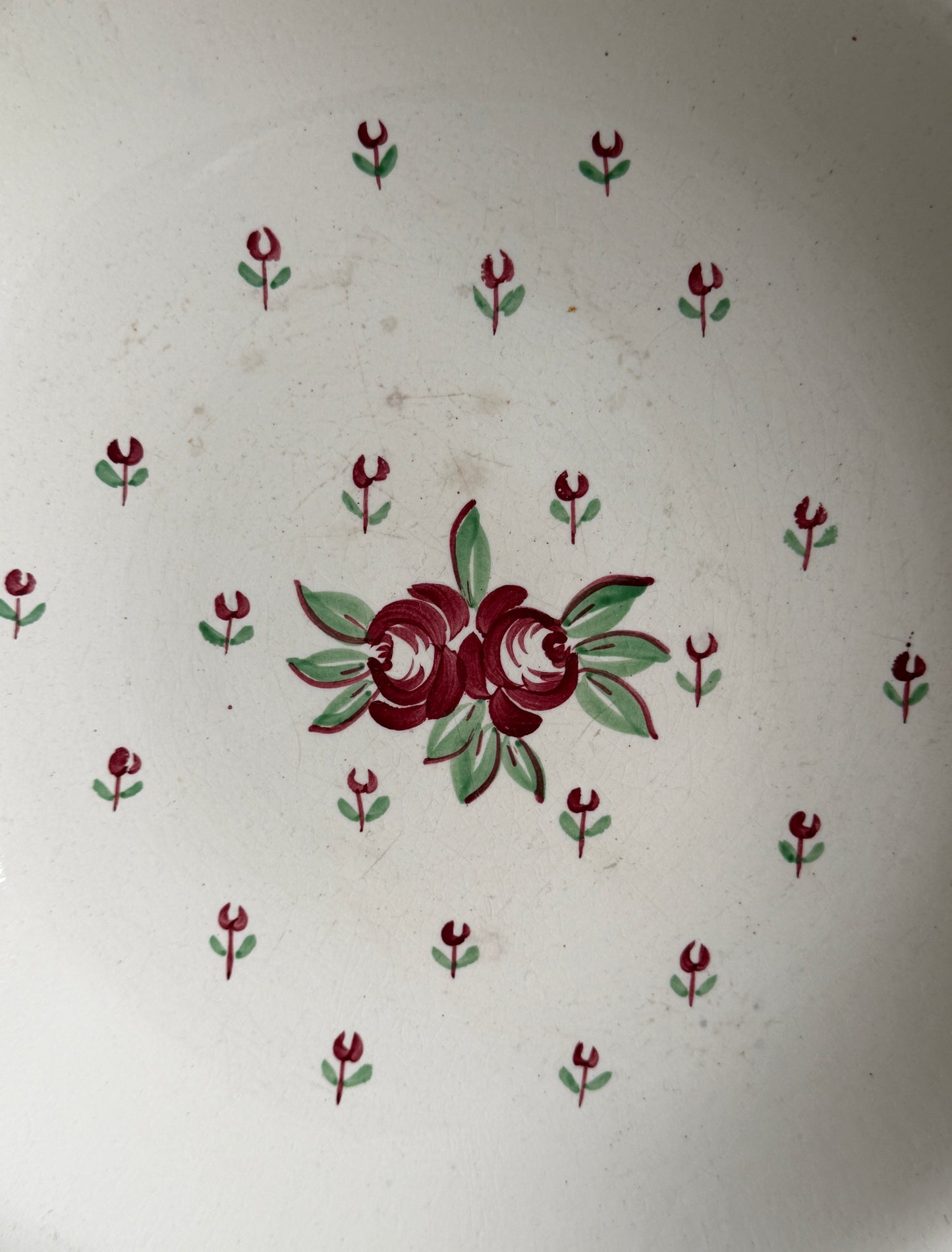 Shallow French Bowl with Delicate Floral Detail