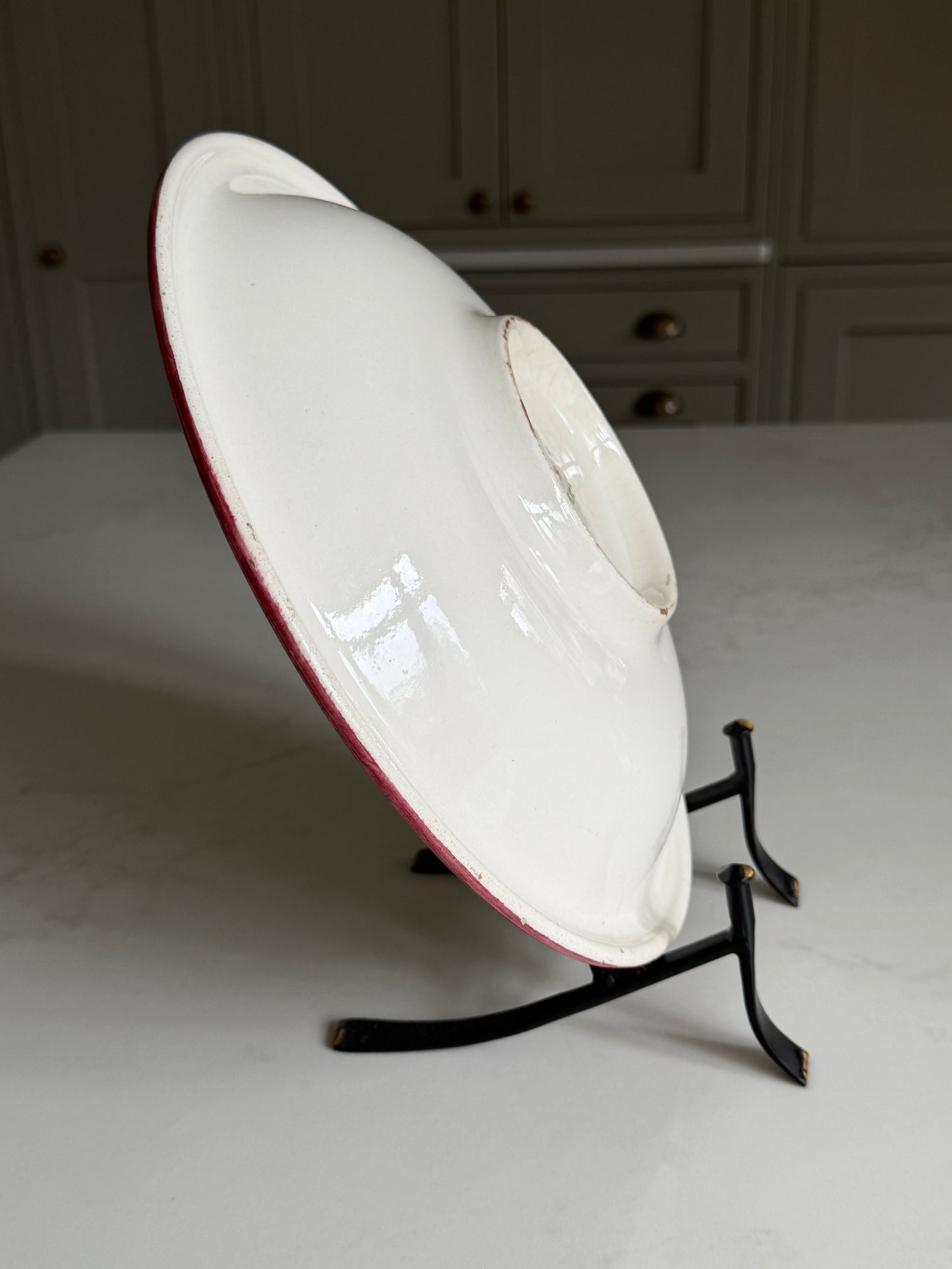 Shallow French Bowl with Delicate Floral Detail