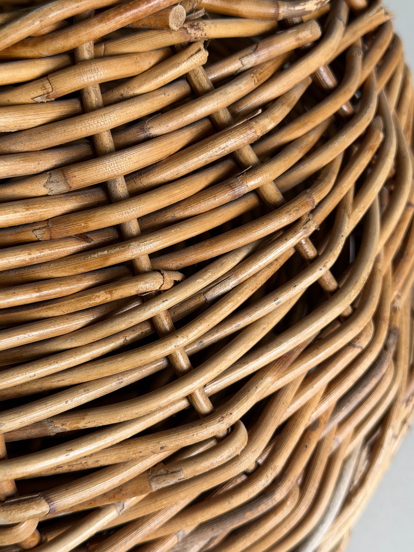 Large Wall-Hung Wicker Basket