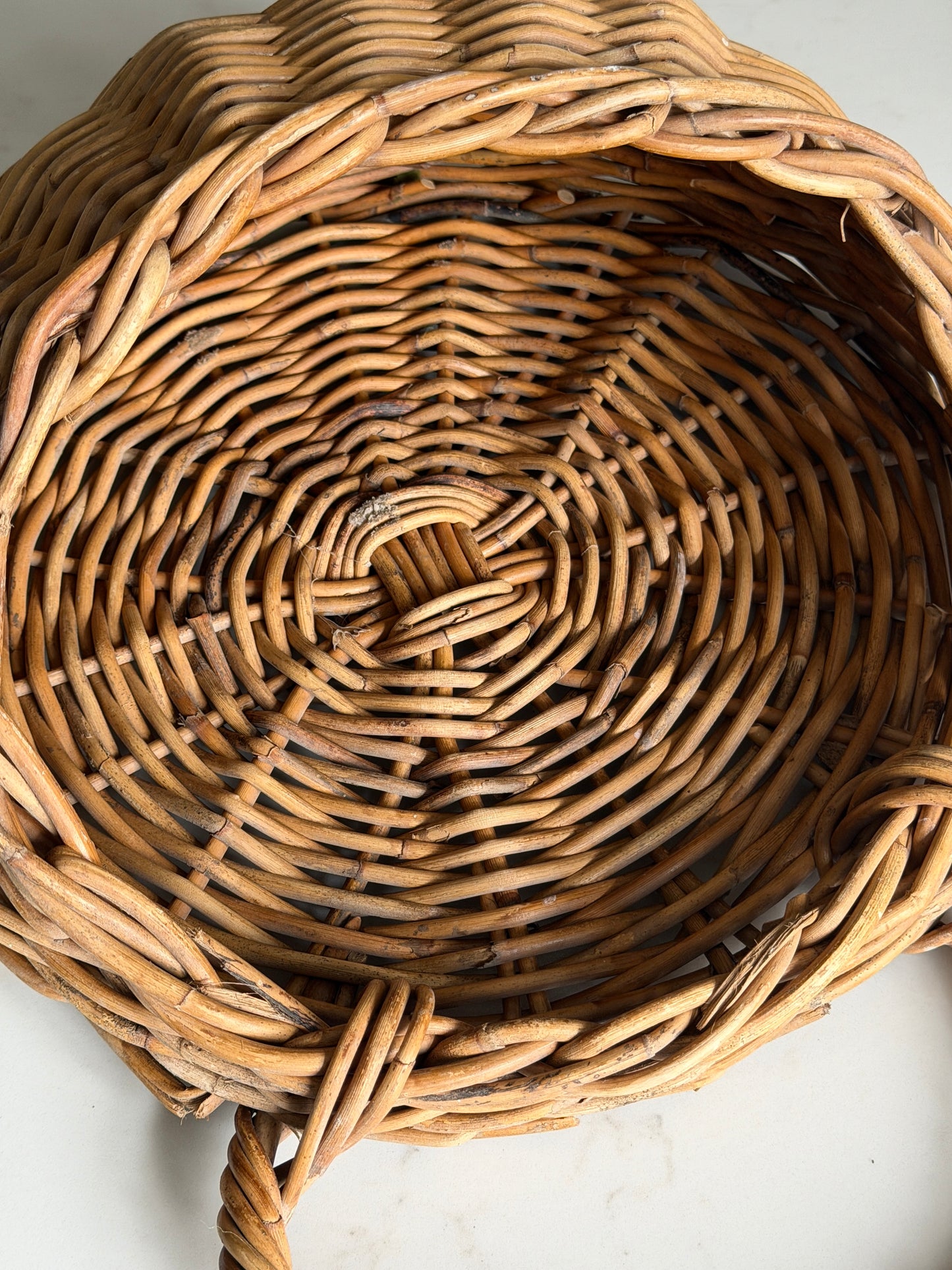 Large Wall-Hung Wicker Basket