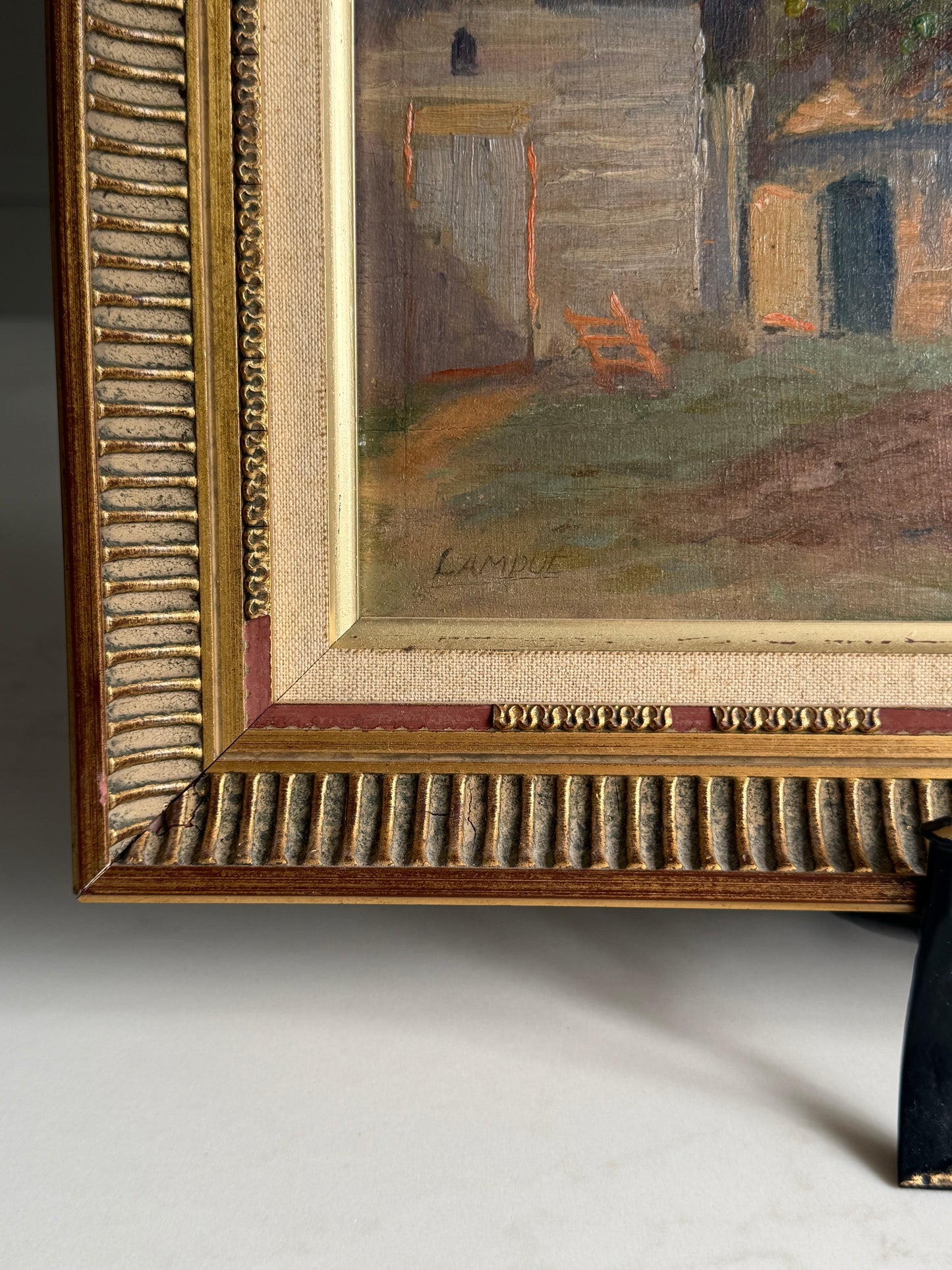 French Signed & Framed Rural Landsape Oil Painting