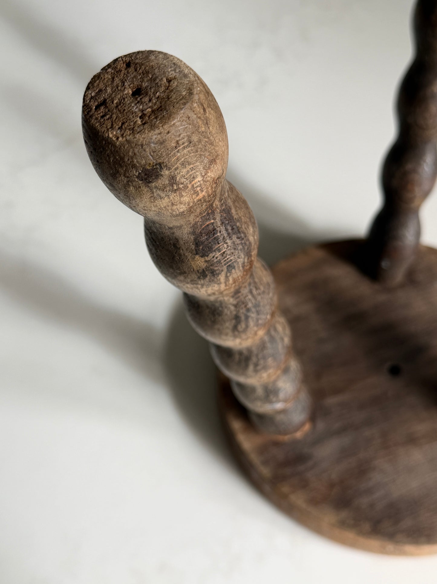 Small Round French Bobbin Milking Stool