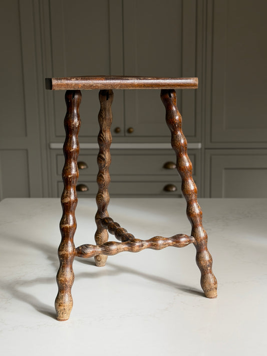 Medium French Bobbin Milking Stool
