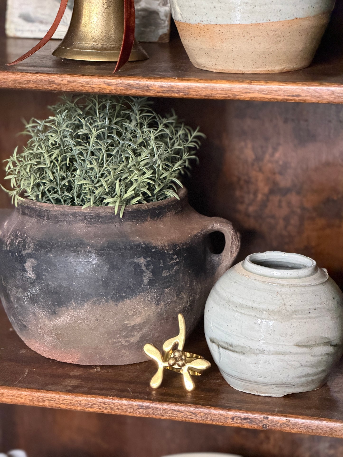 Grey Painted Ginger Jar