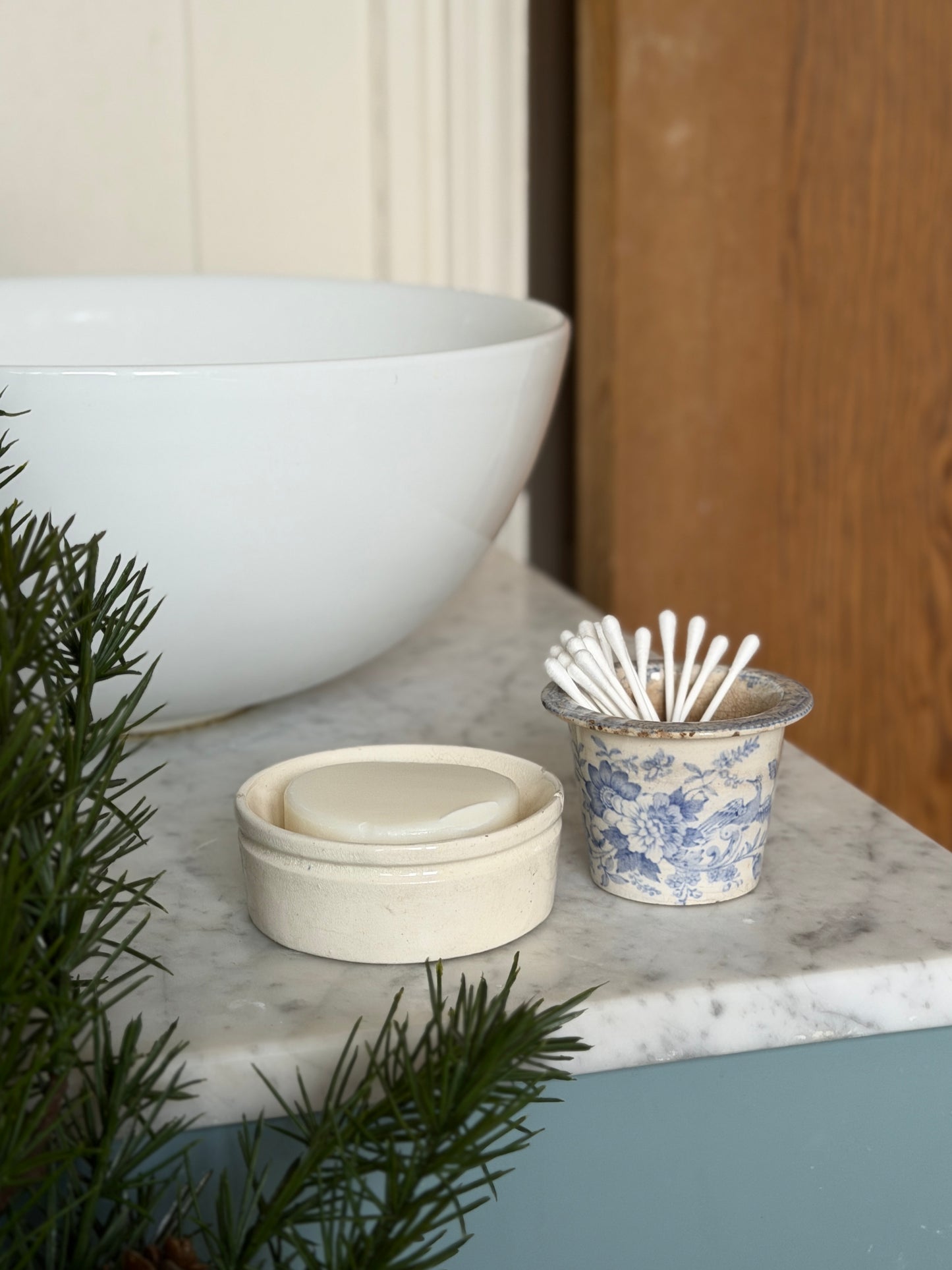 XS Blue & White Floral Ceramic Pot