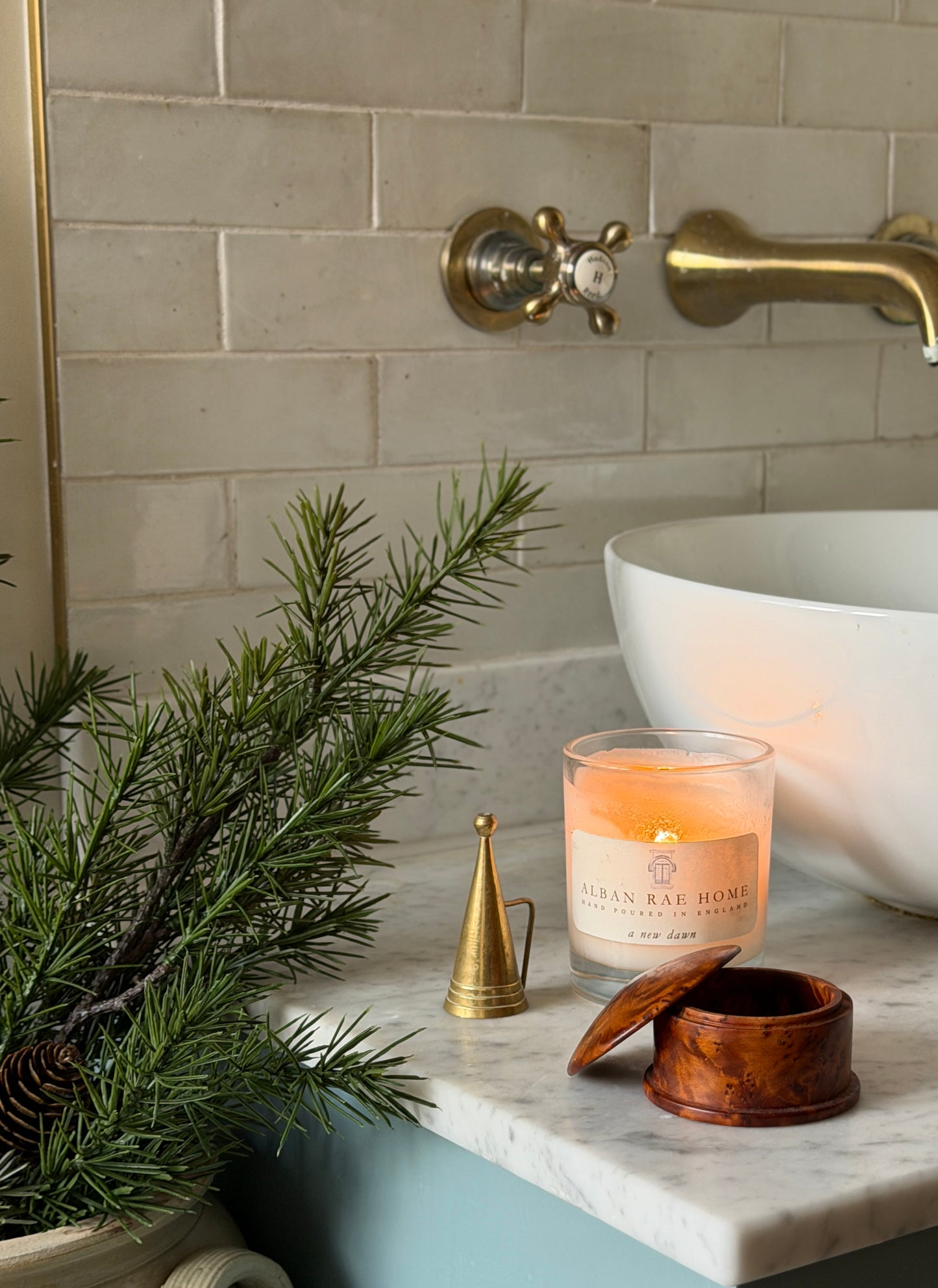 Small Burlwood Lidded Pot