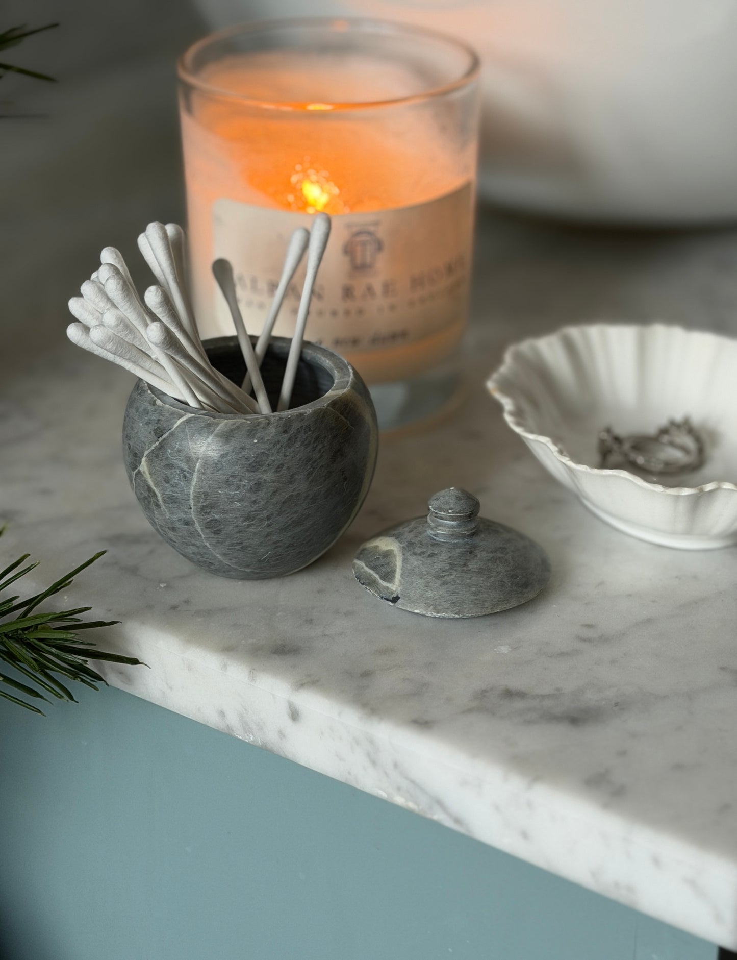 Small Soapstone Lidded Pot