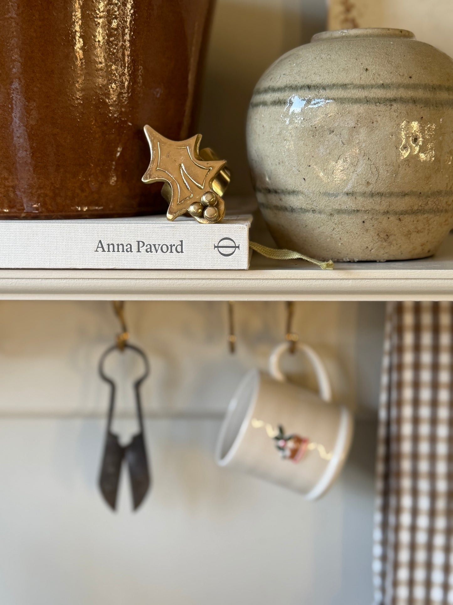 Pair of Brass Holly Napkin Holders