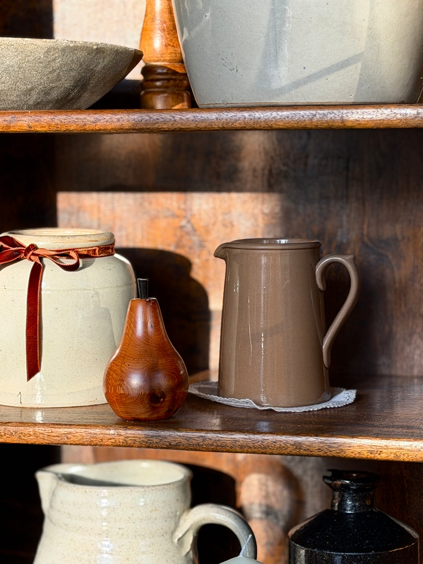 Antique Brown Creamer Jug