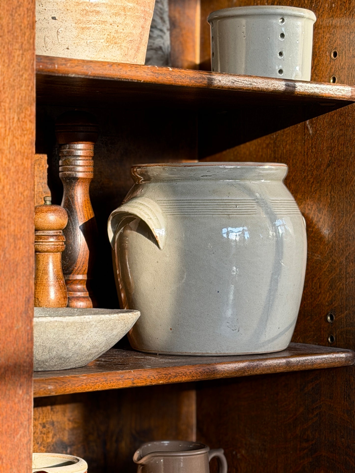 Green-Grey French Confit Pot