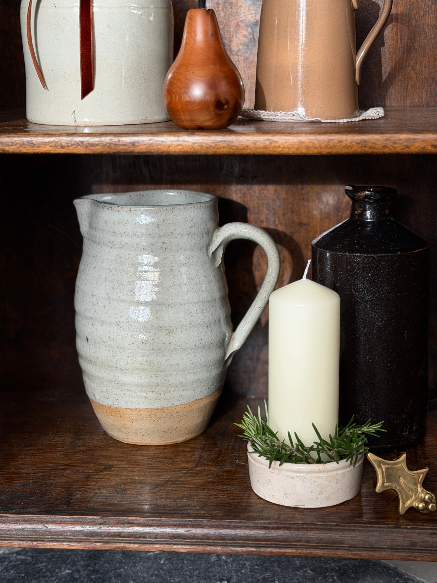 Large Grey Studio Pottery Jug