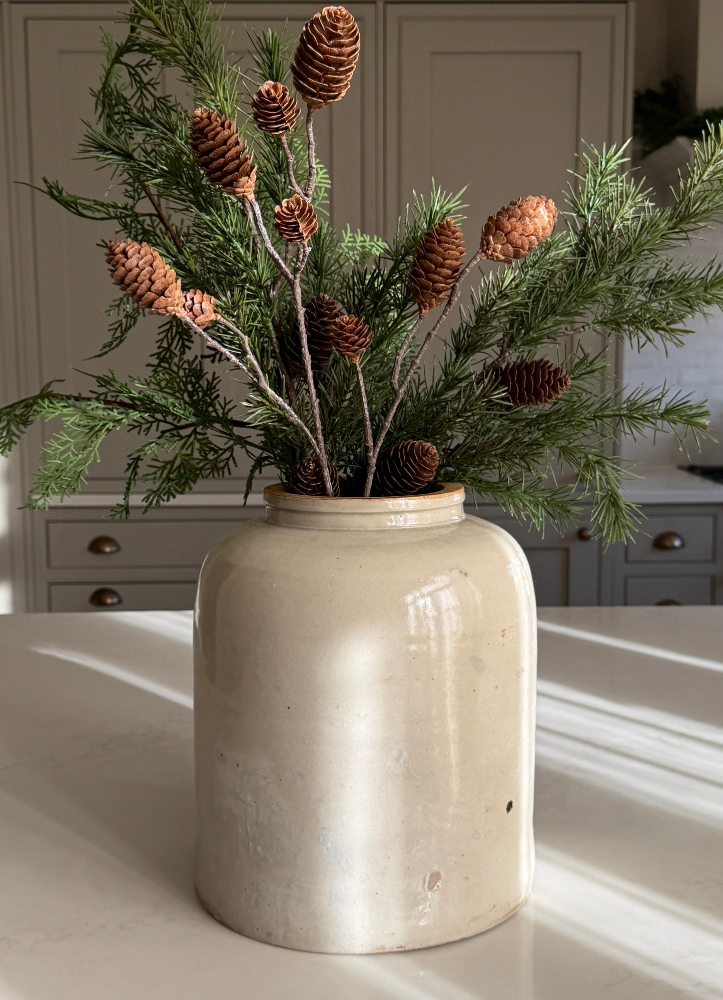 XL French Greige Stoneware Pot