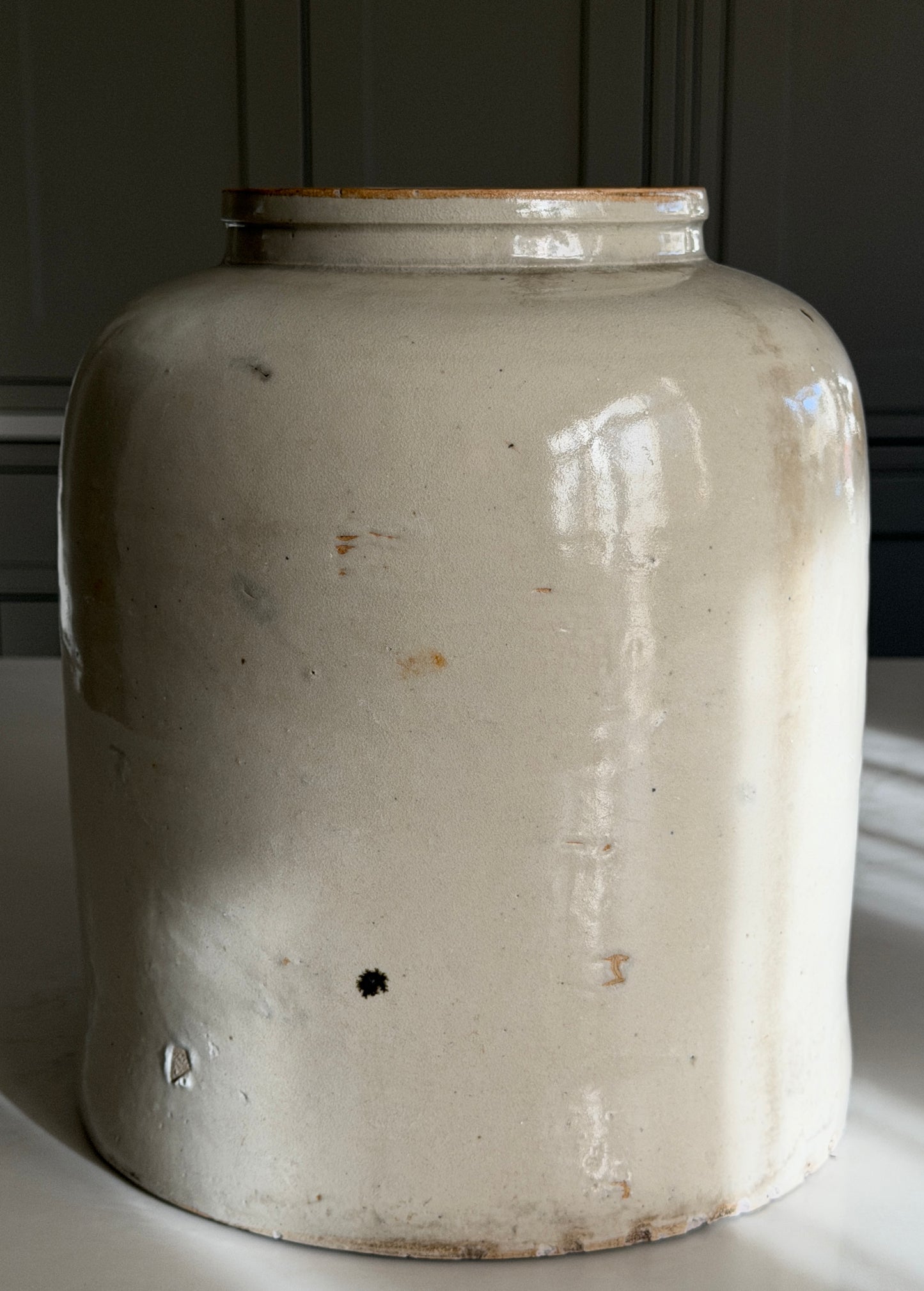 XL French Greige Stoneware Pot