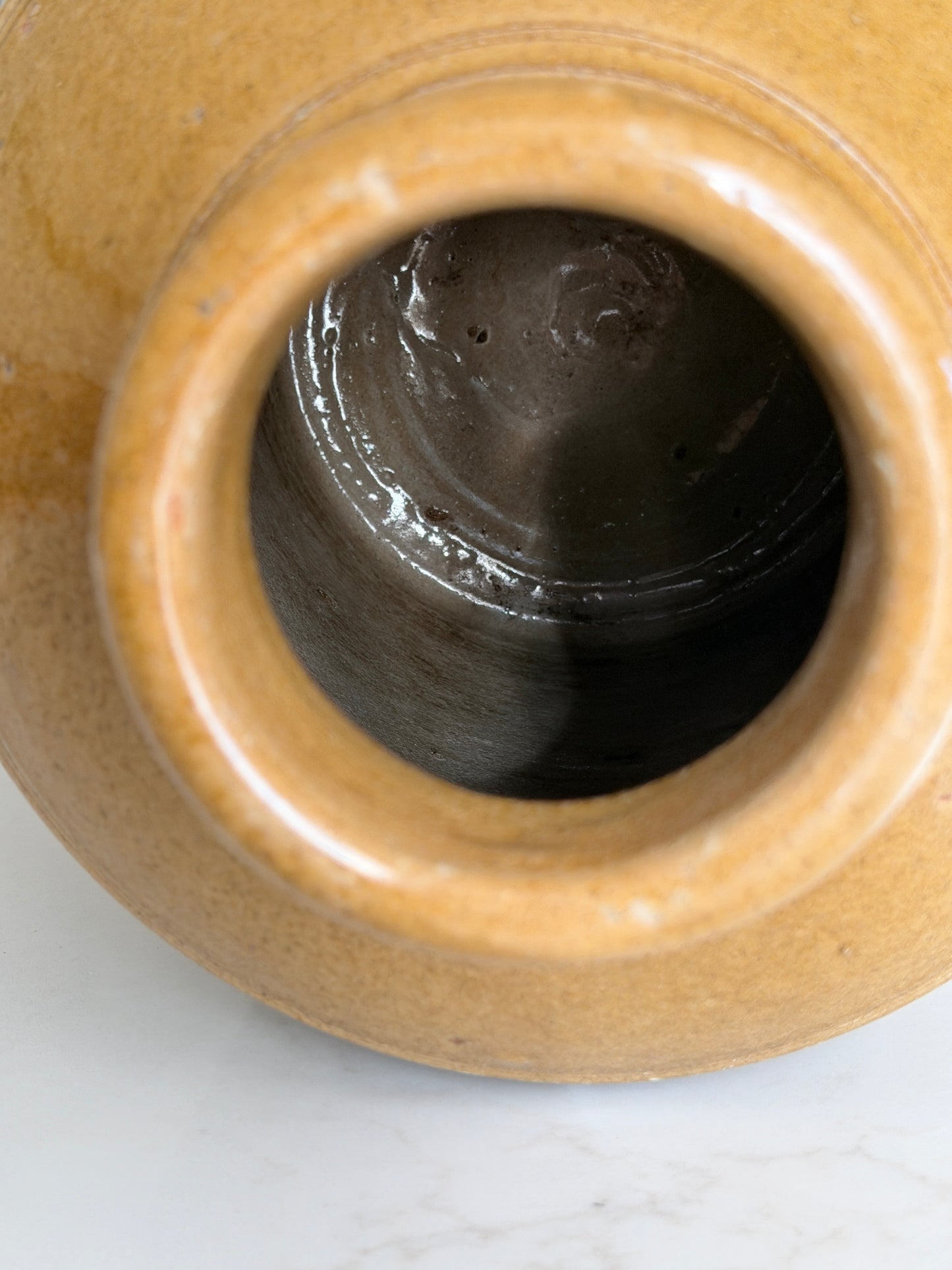 XL Brown Victorian Salt-Glazed Stoneware Pot