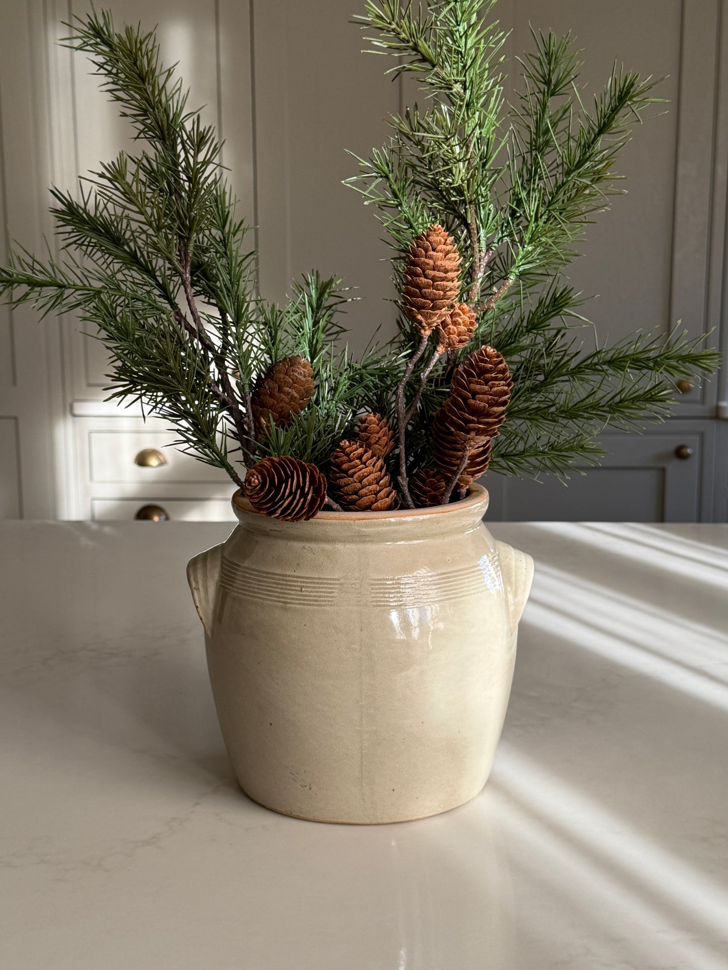 Green-Grey French Confit Pot