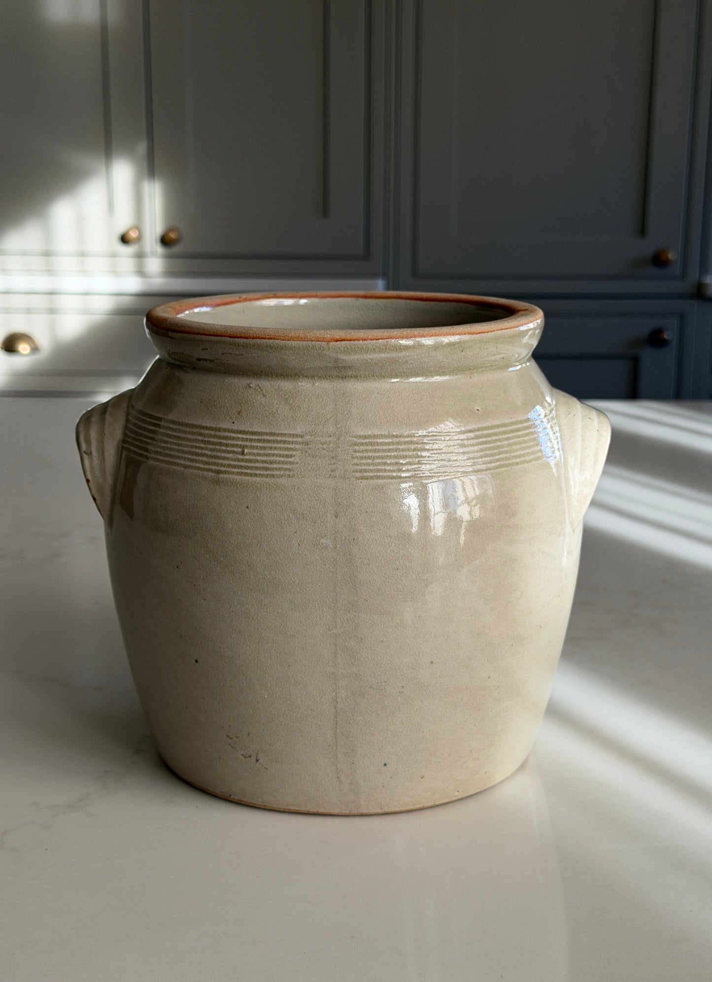 Green-Grey French Confit Pot