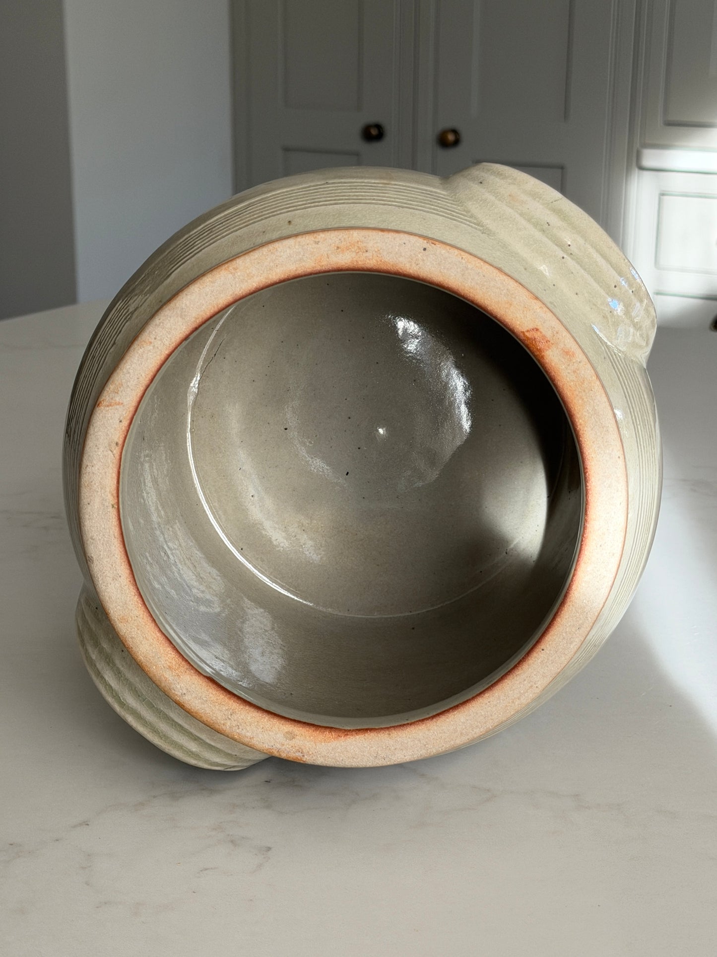 Green-Grey French Confit Pot