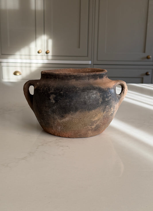 Small Black Turkish Terracotta Pot