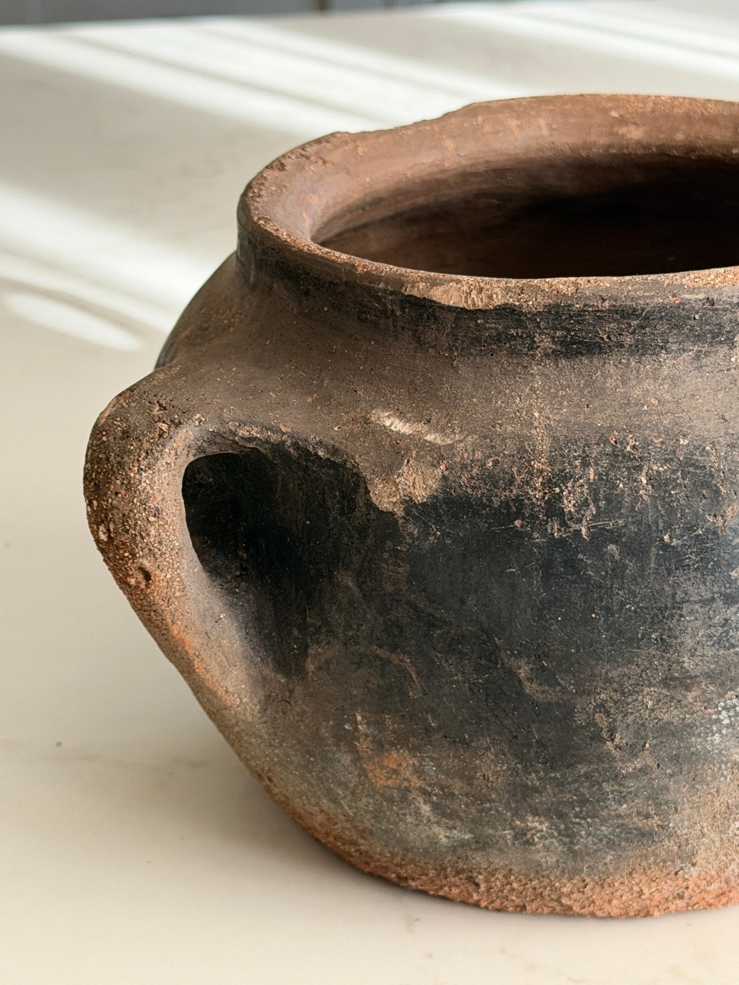 Small Black Turkish Terracotta Pot
