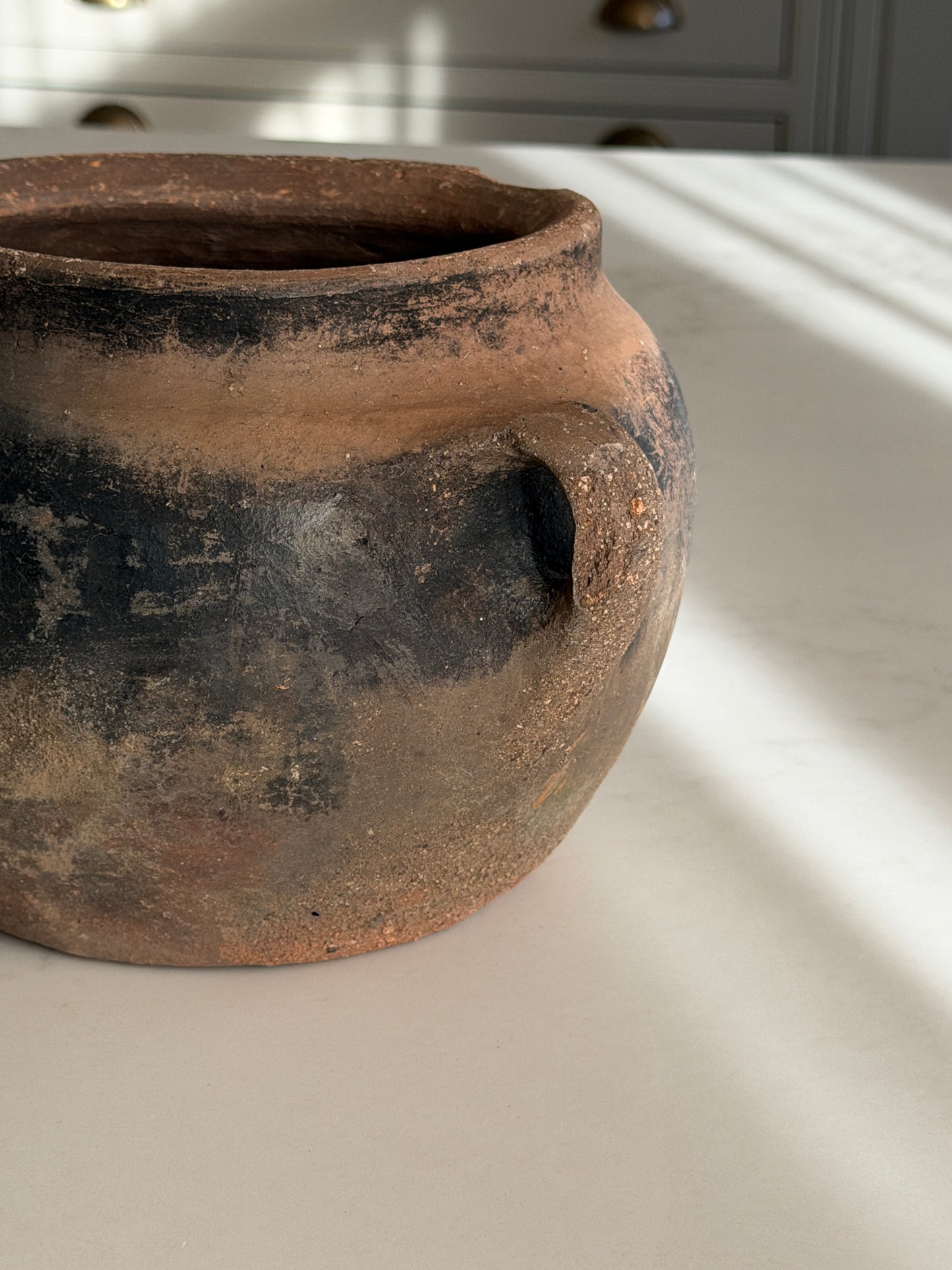 Small Black Turkish Terracotta Pot