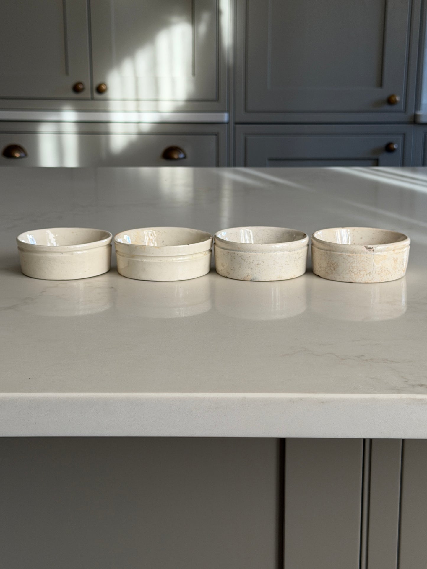 Small White Victorian Stoneware Dishes