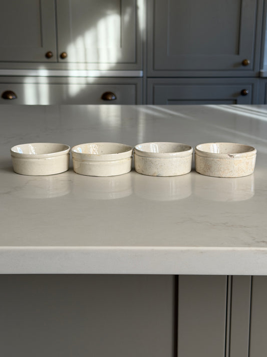 Small White Victorian Stoneware Dishes