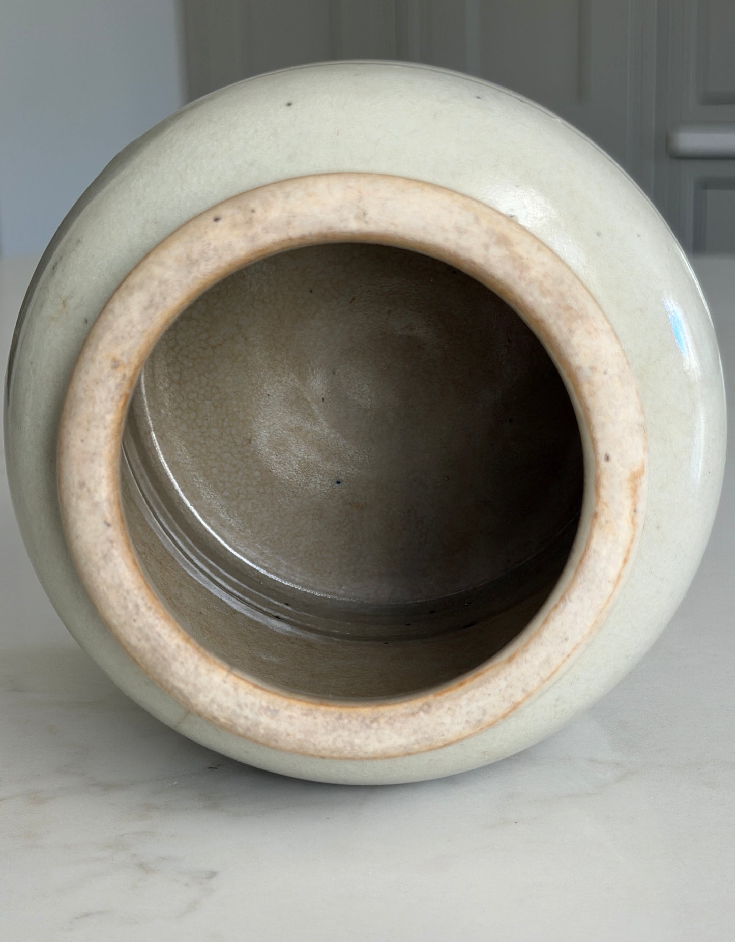 Medium French Greige Stoneware Pot
