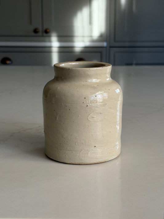 French Greige Stoneware Pot
