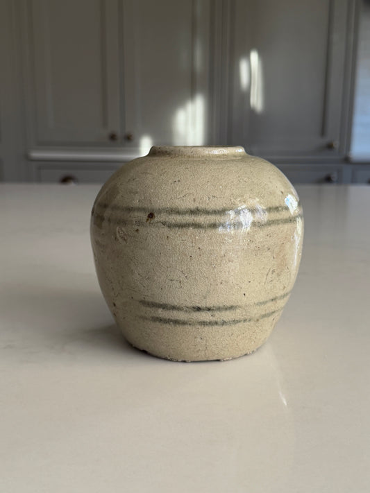 Green Banded Ginger Jar